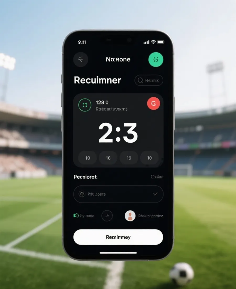 世界杯赛事提醒App界面示意图