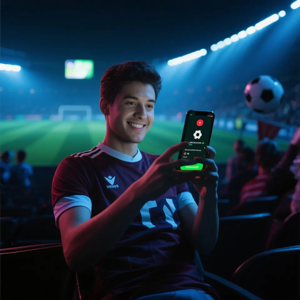 球迷使用手机查看世界杯提醒